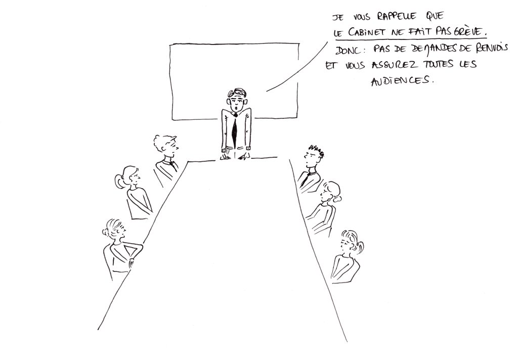 Le cabinet ne fait pas grève