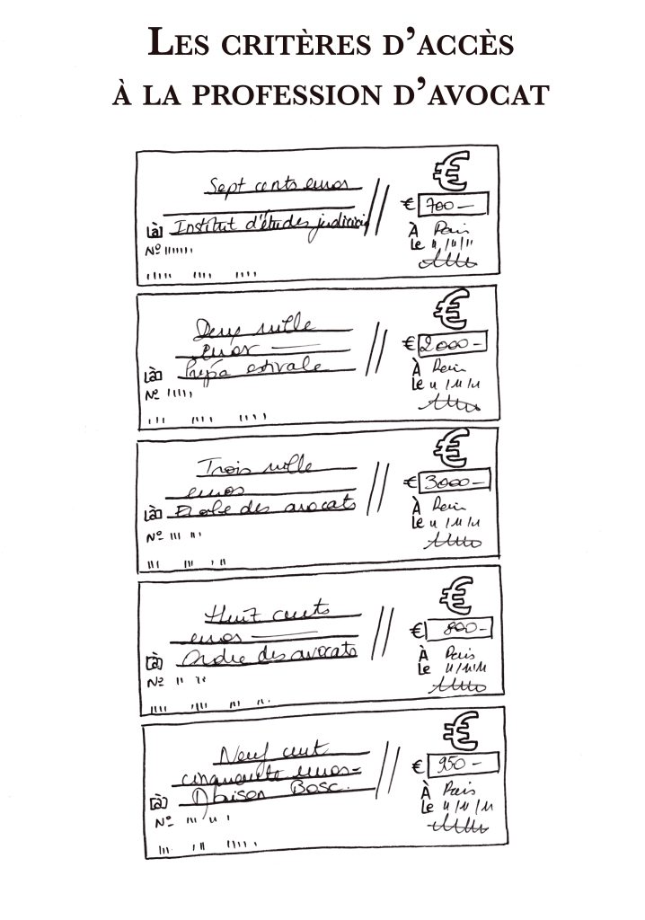 Critères d'accès à la profession